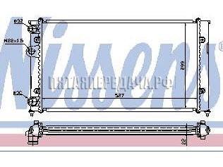 VW GOLF 4 (97-) 1.6-2.8L (кроме 1.8L 55-66KW), BORA, OCTAVIA (96-), TOLEDO (98-), A3 (96-), TT (98-) радиатор охлаждения для SEAT Toledo 1M , Leon 1M, код 1J0121253H, фотографии, изображения, фото, где купить, цена, схема