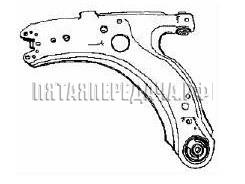 VW GOLF 4 (98-), Bora (98-), Beetle (98-), A3 (96-), Octavia (96-), Toledo (99-) рычаг передней подвески л=п нижн для SEAT Toledo 1M , Leon 1M, код 1J0407151A, фотографии, изображения, фото, где купить, цена, схема